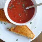 Low Carb Grilled Cheese and Tomato Soup