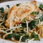 Spinach and Shirataki Noodles