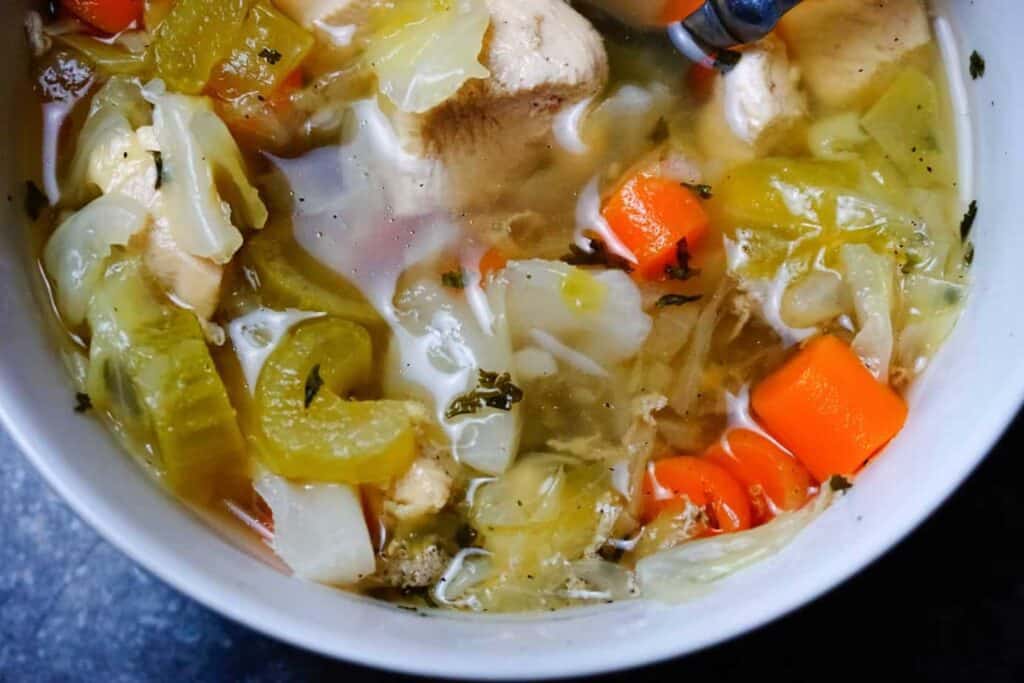 low carb chicken noodle soup