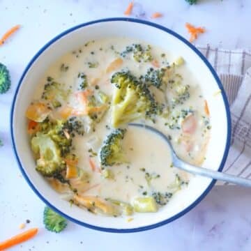 Creamy Broccoli Cheddar Soup — Low Carb Quick