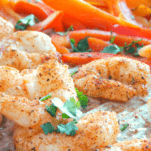 one pan shrimp fajitas with peppers