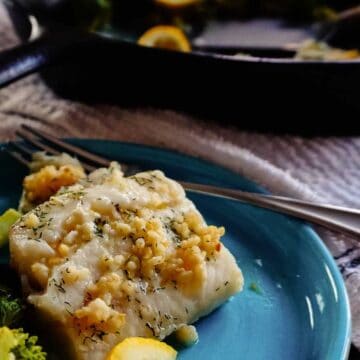 buttery cod fish baked