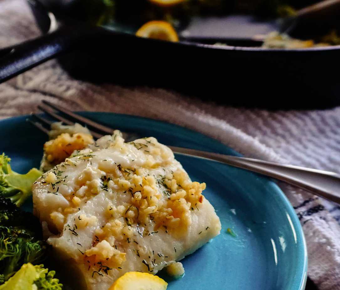 buttery cod fish baked