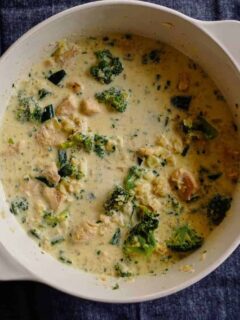Creamy Chicken Poblano & Veggie Soup