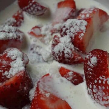 sweet strawberries and cream