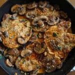 garlic pork chops and mushrooms