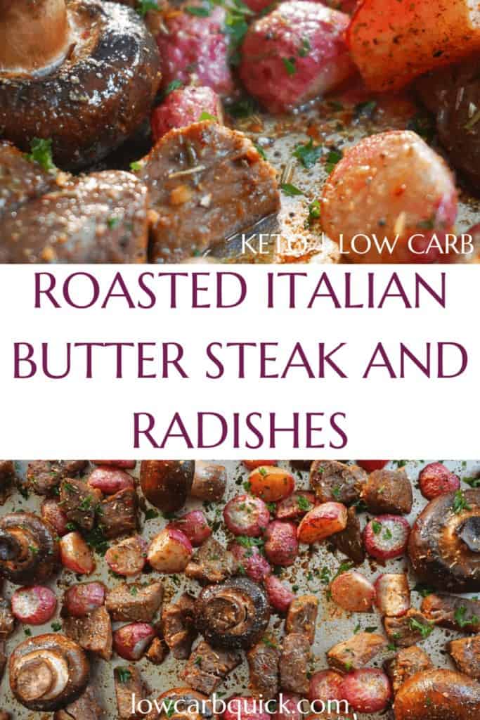 Roasted Italian Butter Steak and Radishes