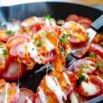 loaded radishes with bacon, sour cream, parsley