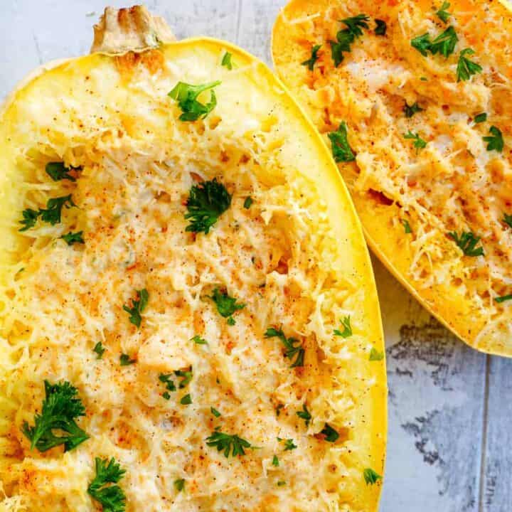 Keto Cajun Shrimp Spaghetti Squash Boats — Low Carb Quick