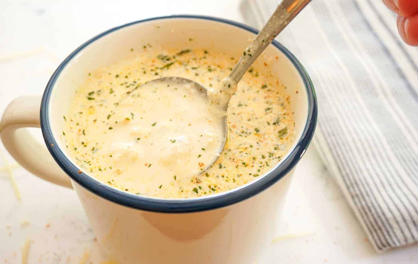 creamy low carb crab chowder