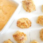 low carb pretzel bites with beer cheese