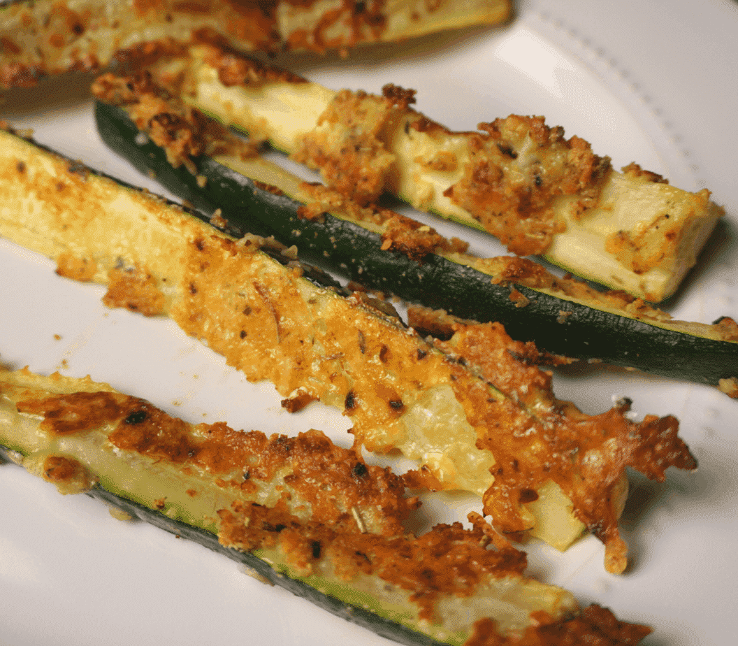 extra crispy zucchini fries fresh out of the oven