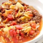 cabbage tomato soup with hamburger