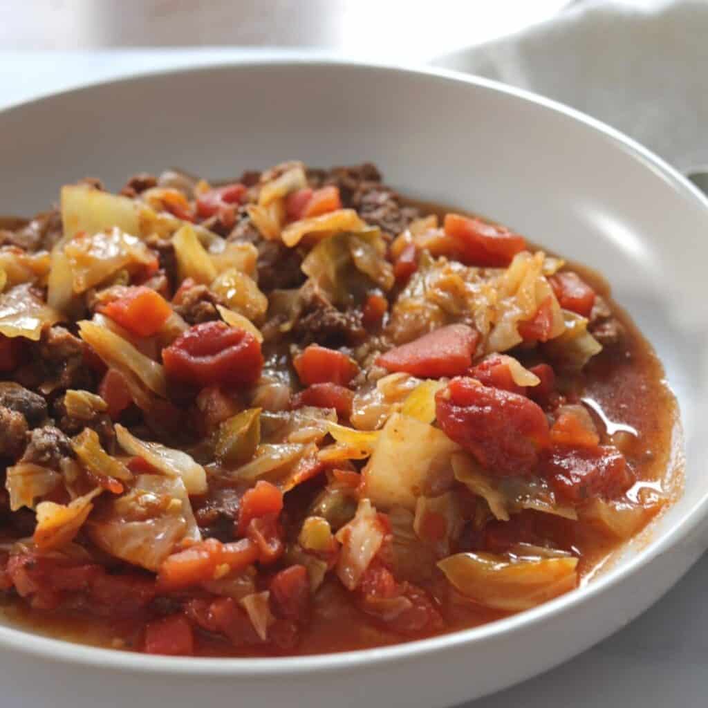 Spicy Cabbage Beef Soup (Instant Pot) — Low Carb Quick