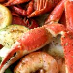 crab claw with shrimp and cajun zucchini squash