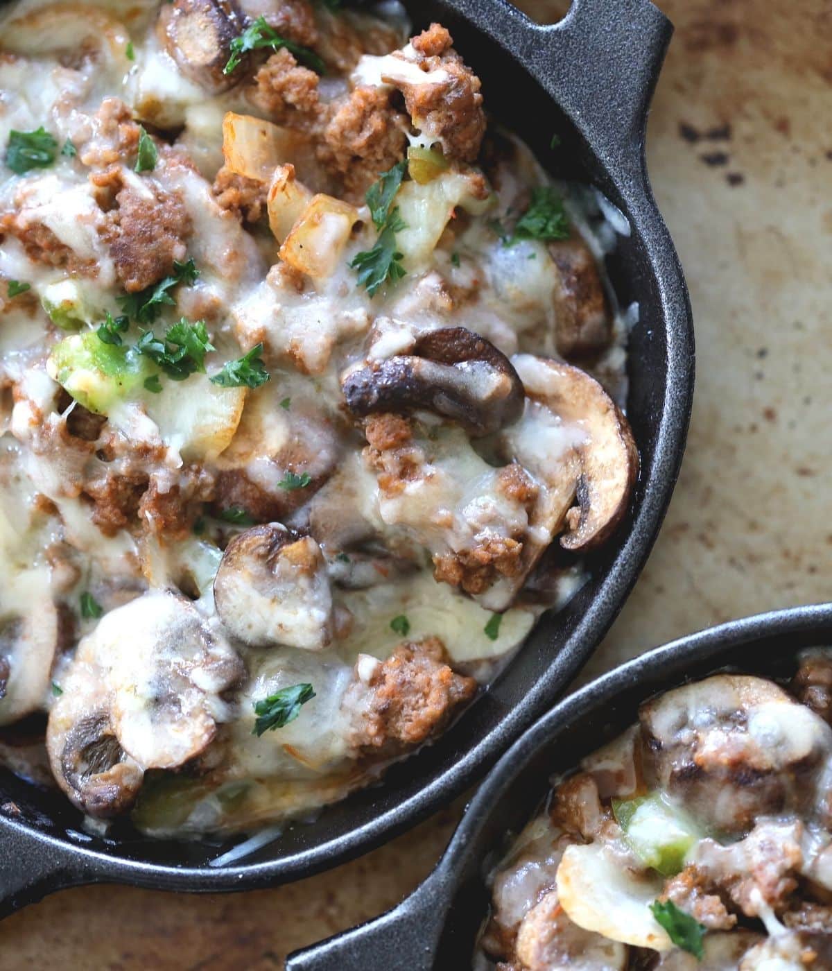 manwich sloppy joe casserole with onions green peppers and mushrooms