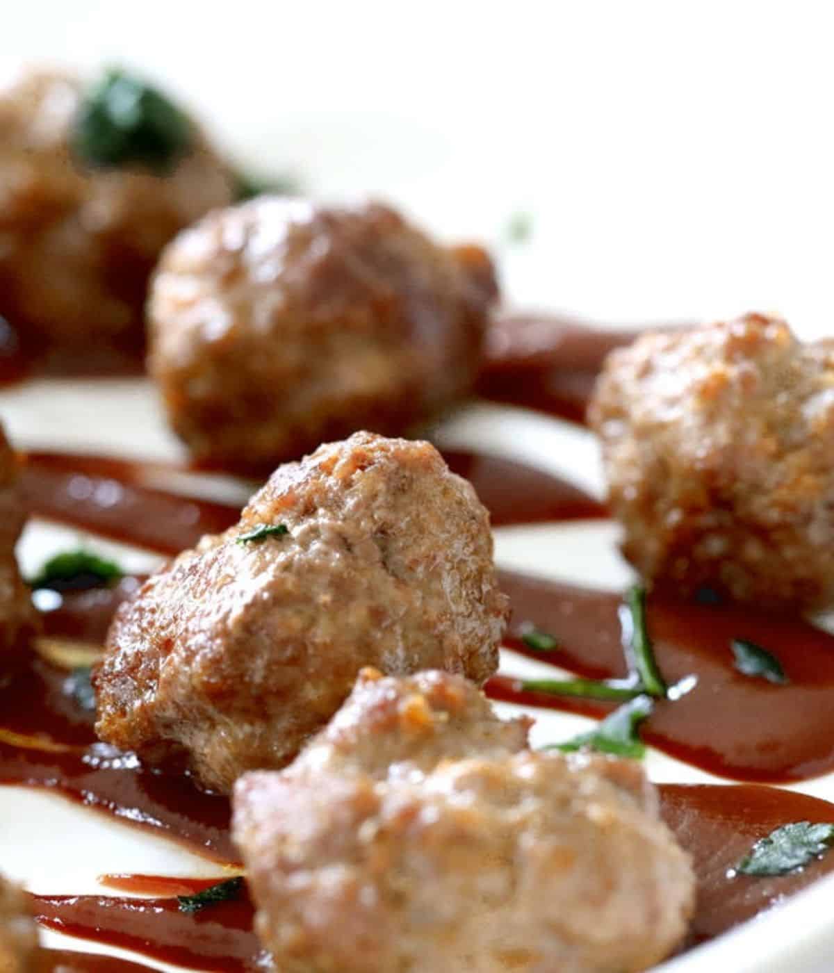 low carb meatballs with bbq sauce