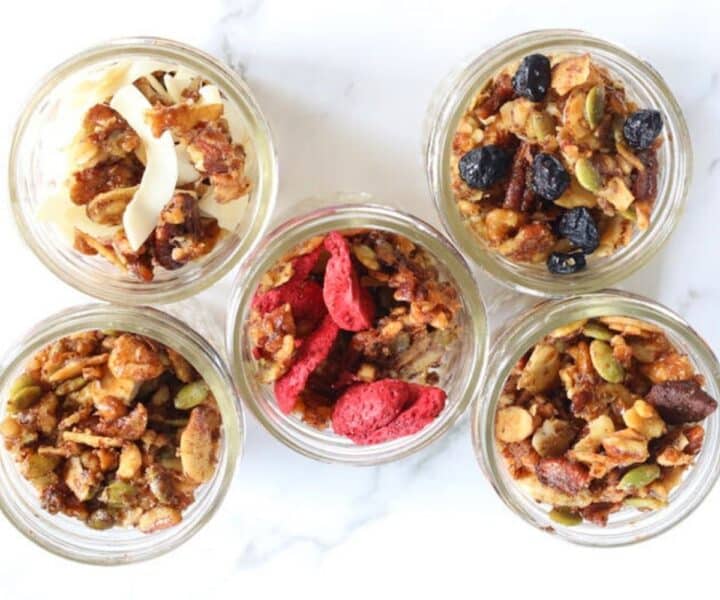 Easy Keto Granola: 5 Ways (Crunchy Trail Mix Style) — Low Carb Quick