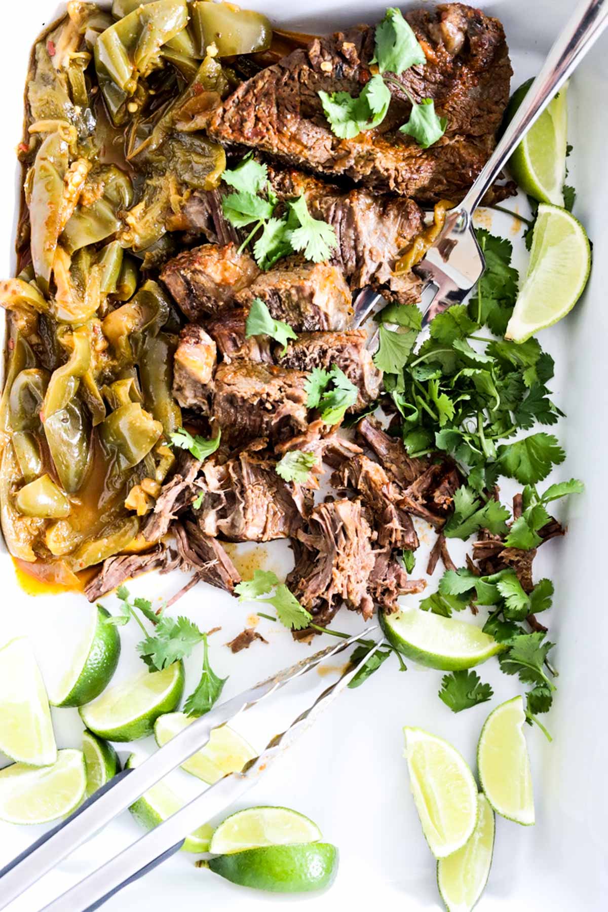 carne asada beef with lime and cilantro