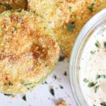 air fryer zucchini chips and dip
