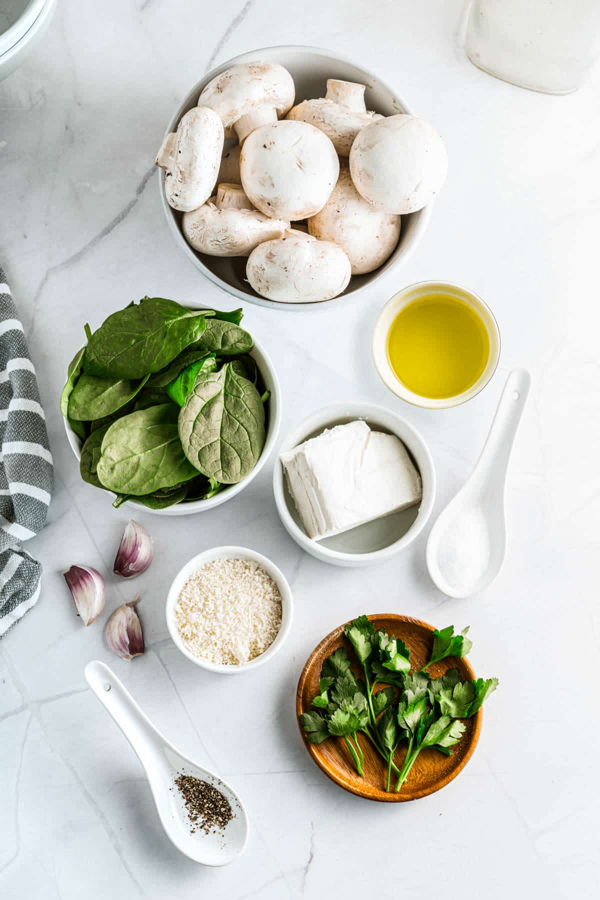 ingredients for stuffed mushrooms