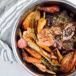 beef bone broth ingredients in a large instant pot