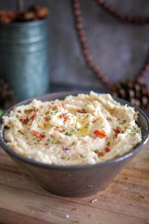 Cauliflower Mash Keto Low Carb Quick   Mashed Cauliflower 27 512x768 