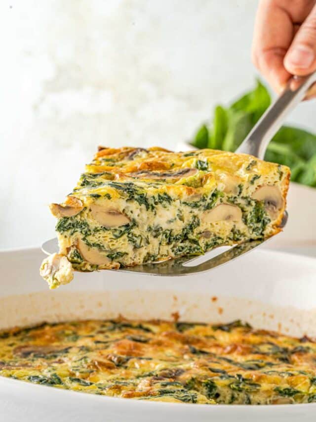 How To Make Spinach Mushroom Frittata — Low Carb Quick