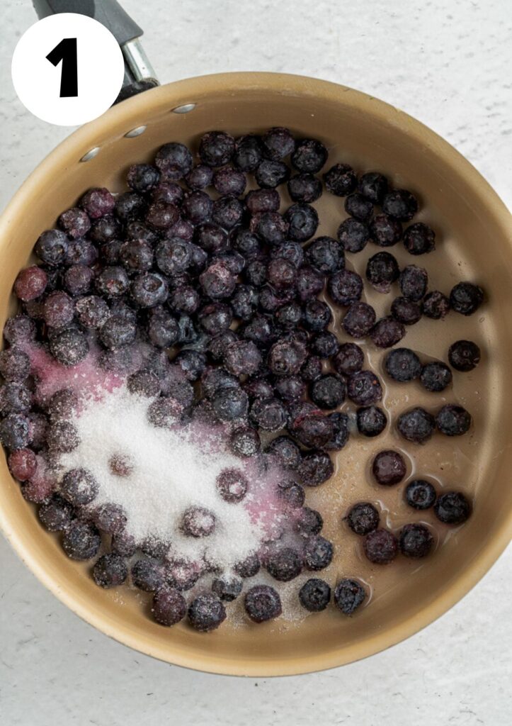 making the berry filling