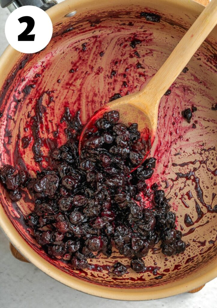 making the berry filling