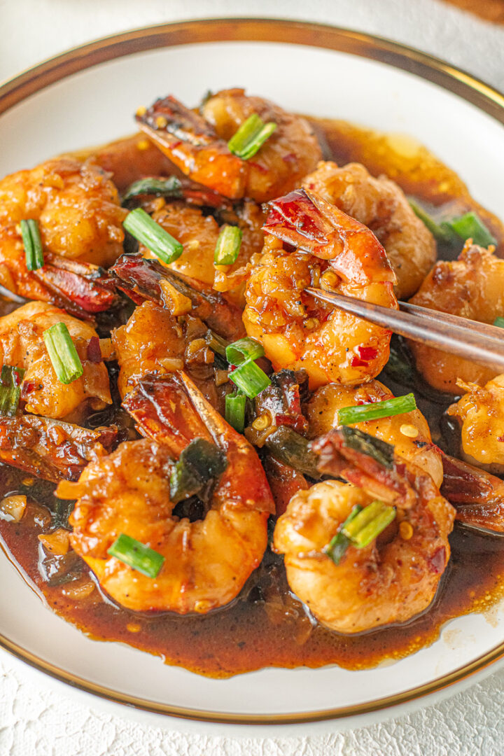 Chinese Pan Fried Shrimp (honey+garlic) — Low Carb Quick