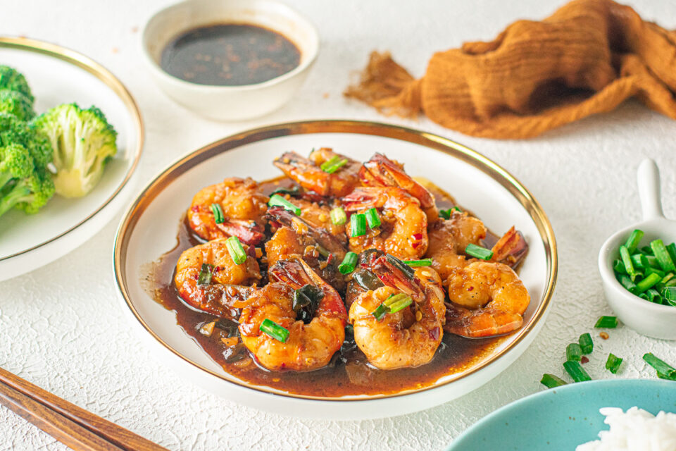 Chinese Pan Fried Shrimp (honey+garlic) — Low Carb Quick