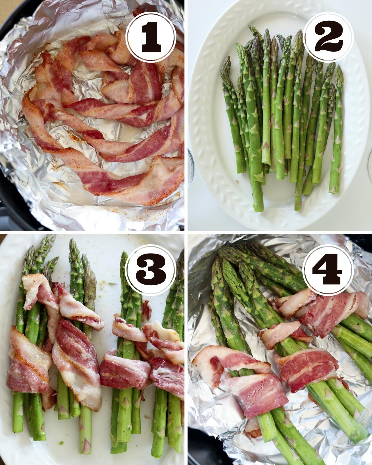 instructions for making air fryer bacon asparagus