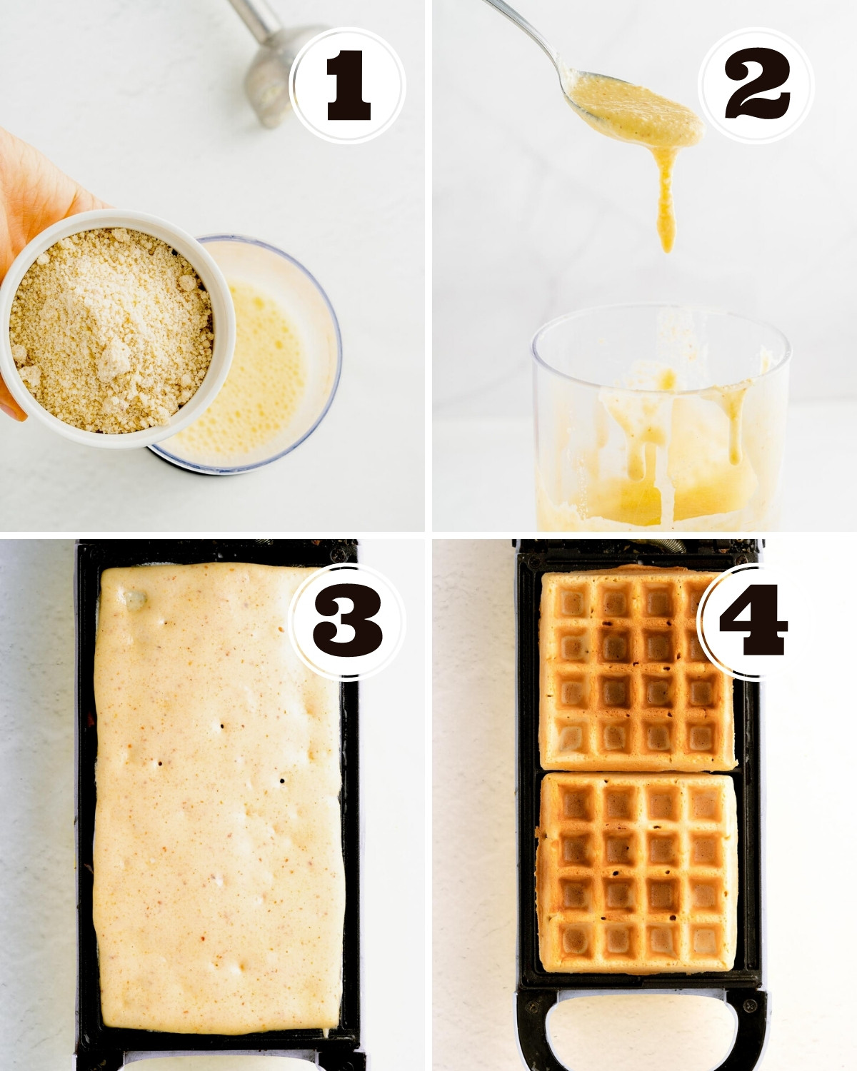 steps for making gluten free waffles recipe