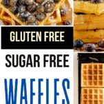 three images of gluten free waffles