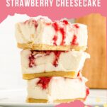 keto strawberry swirl cheesecake